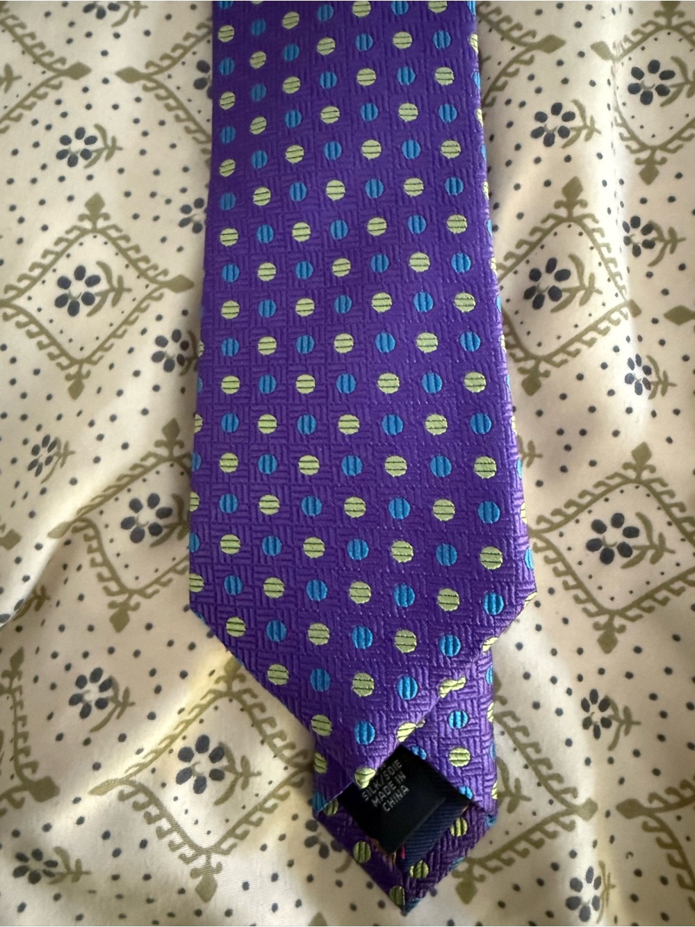 NWT Ted Baker London Purple Silk Polka Dot Tie‎